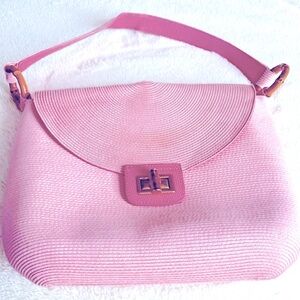 Eric Javits Pink Barbie core beach purse